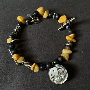 Crystal charm bracelet or anklet.